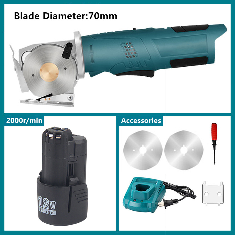 Rotary Cutter Fabric - 12V Electric Round Scissors Cordless Electric