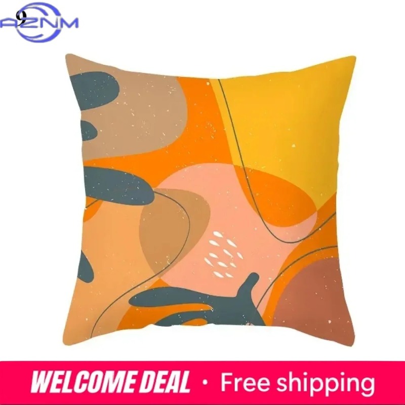 Boho Orange Abstract Cushion C - Century Textile & Sewing Supply Online Shopping ulasan dan harga