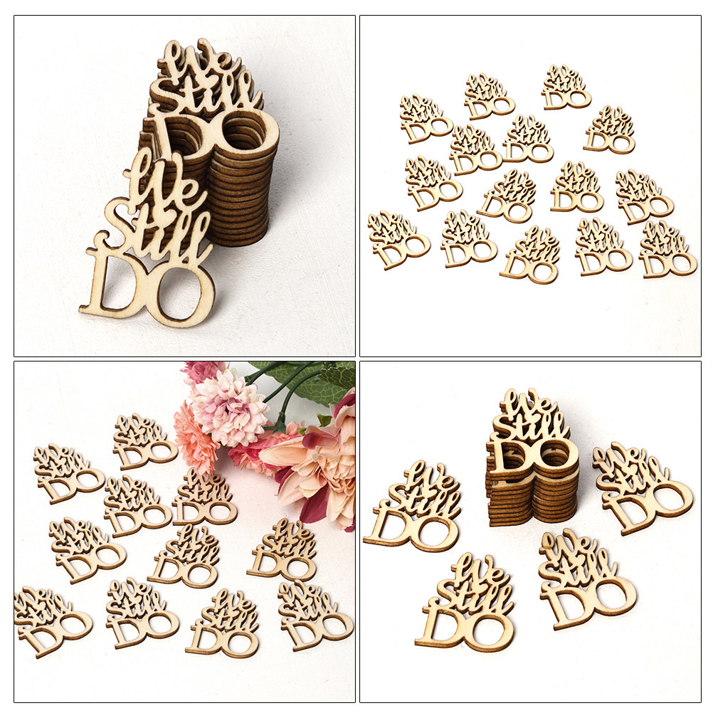 15pcs Wooden Decor Pieces Natu - Sewing Gathering ulasan dan harga