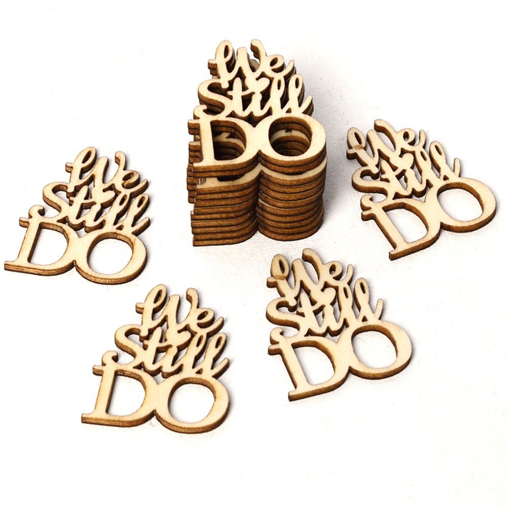 15pcs Wooden Decor Pieces Natu - Sewing Gathering ulasan dan harga