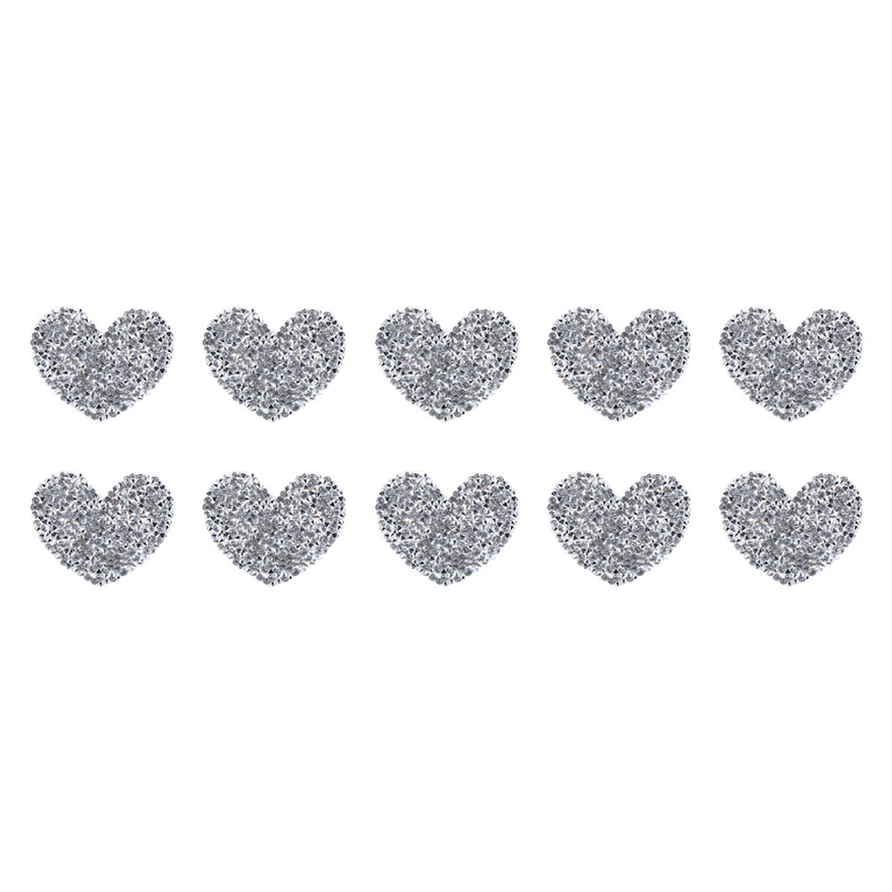 10Pcs Heart Shaped Embroidery  - Sewing Recycle ulasan dan harga