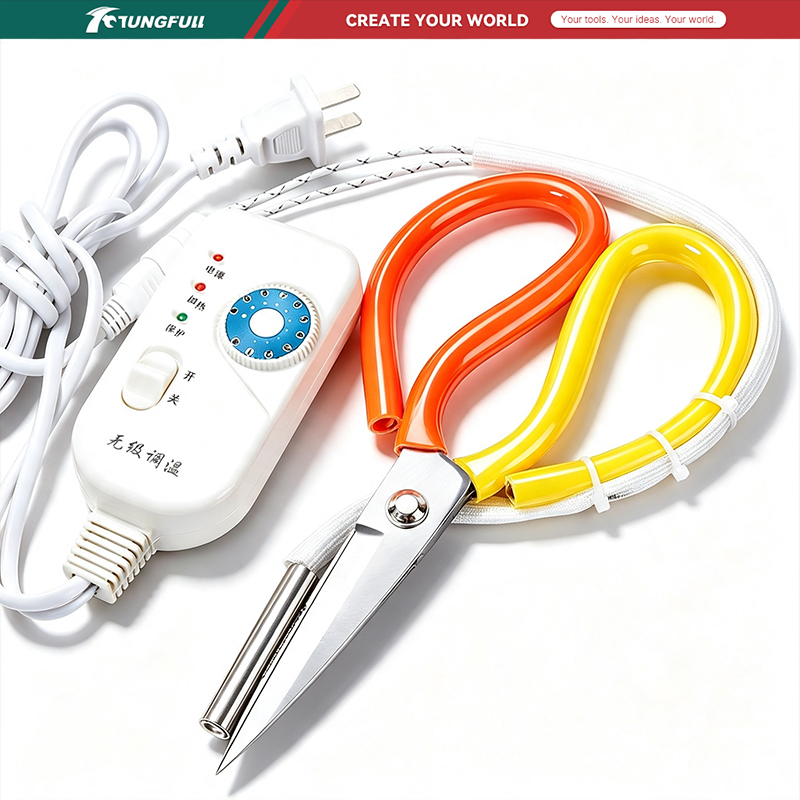 Electric Thermal Scissors Temp - Sewing Label ulasan dan harga