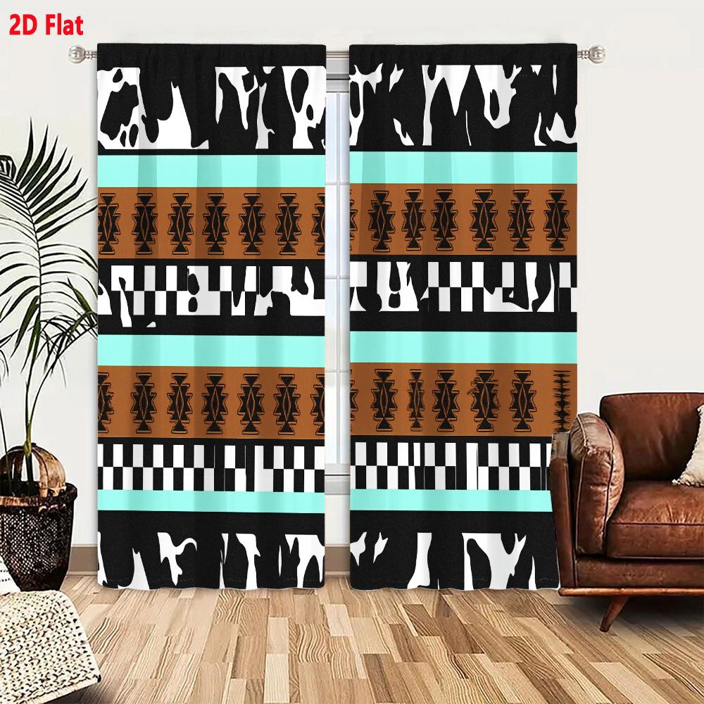 2Pcs Curtains 2D Flat Geometri - Century Textile & Sewing Supply Online Shopping ulasan dan harga
