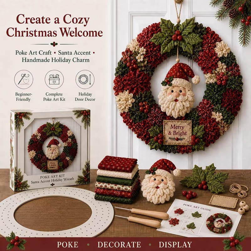 3D Christmas Fabric Poke Art K - Sewing Art ulasan dan harga