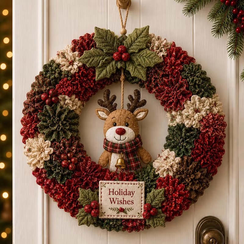 3D Christmas Fabric Poke Art K - Sewing Art ulasan dan harga