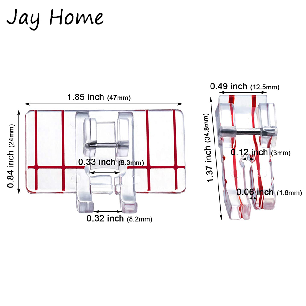 1/2Pcs Border Guide Presser Fo - Rolled Hem Foot ulasan dan harga