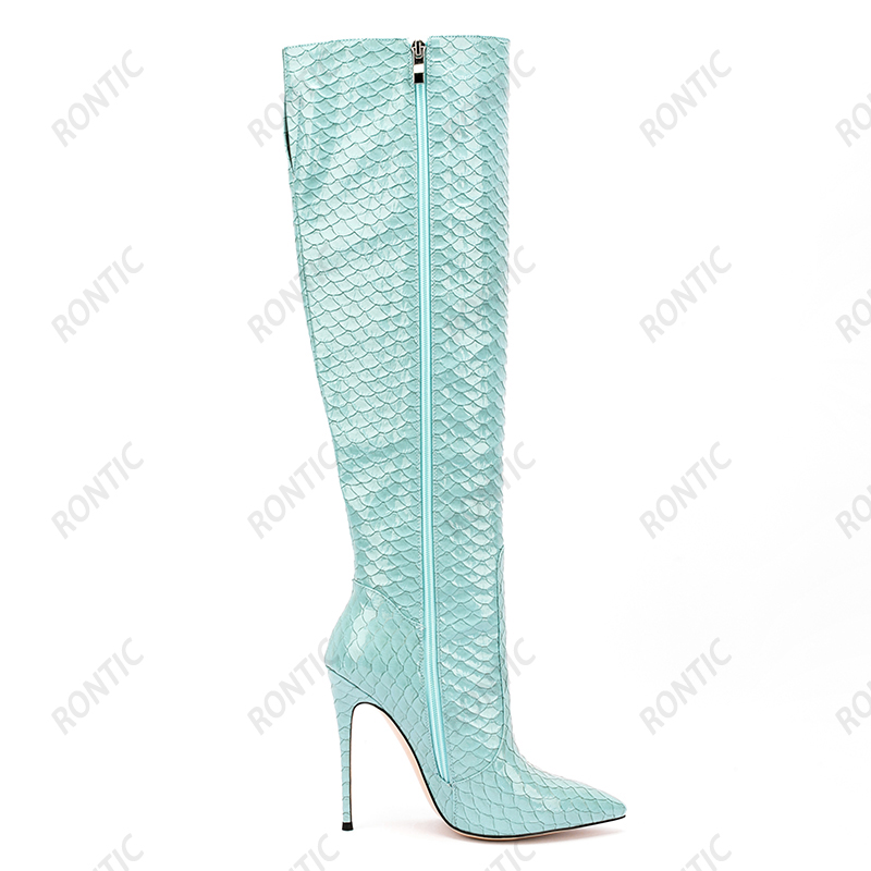 Rontic Women Winter Knee High  - Sewing Zipper ulasan dan harga