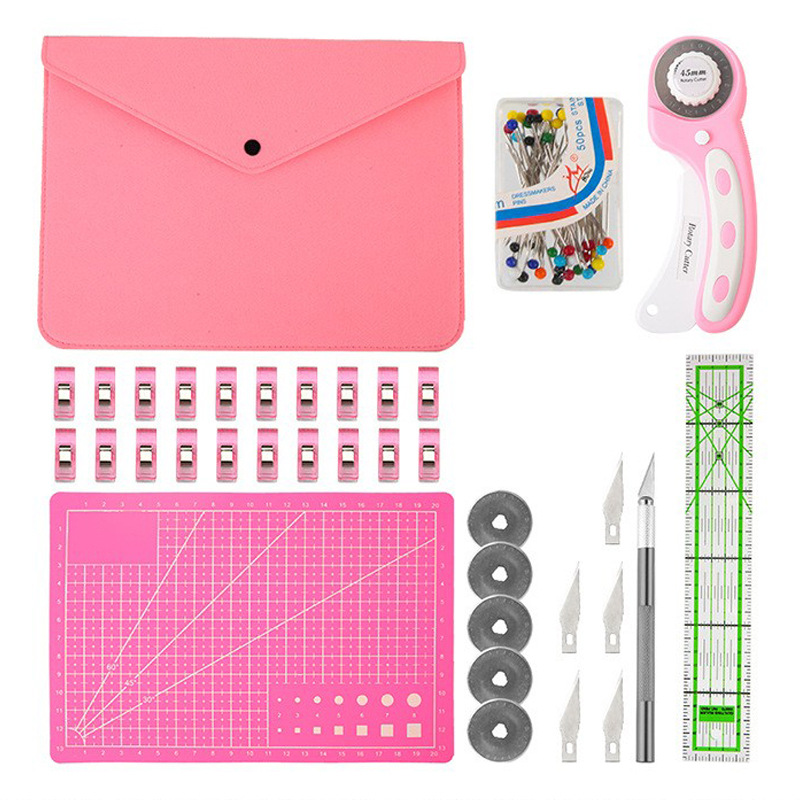 Rotary Cutter Set Pink - Quilt - Rotary Cutter Fabric ulasan dan harga
