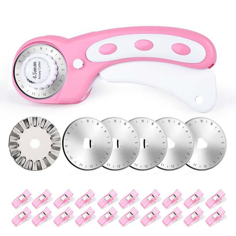 Rotary Cutter Set Pink - Quilt - Rotary Cutter Fabric ulasan dan harga