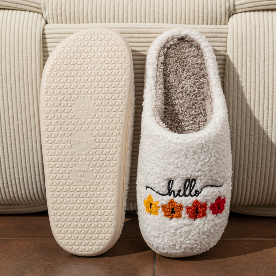 Winter Women's Slippers Indoor - Sewing Cotton ulasan dan harga